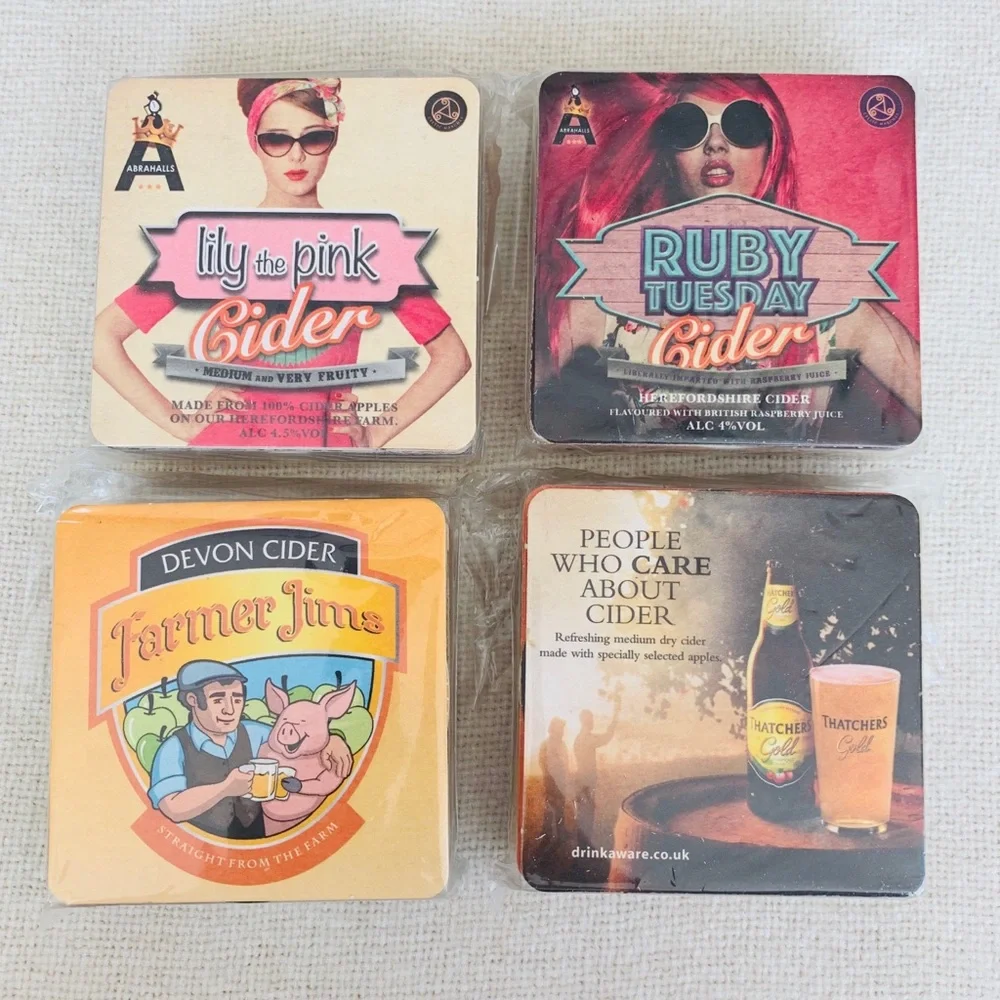 NIOB Pub World Memorabilia 100 Pub & Craft Cider Coasters from Britain & Ireland